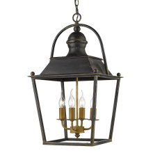Golden Canada 0888-4P ABI - Golden Lighting Christoff 4-light Pendant in Antique Black Iron